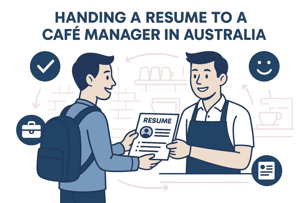 Student Visa Job in Australia Resume Hand-off Scene