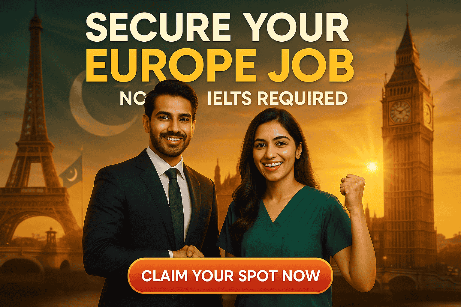 Europe Jobs for Pakistani without IELTS
