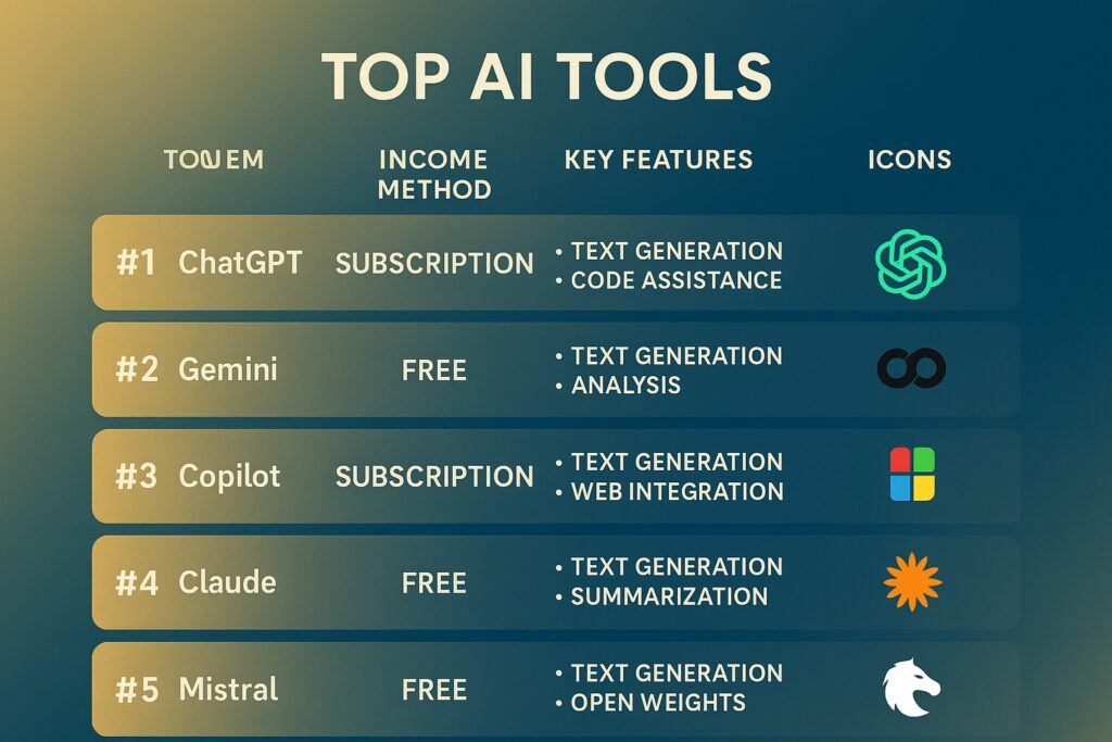 Top 10 Ai Tools For Making Money